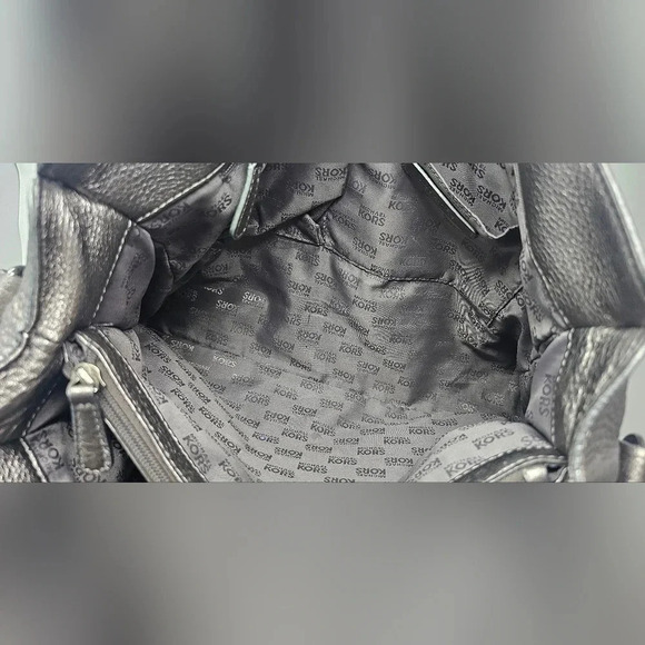 MICHAEL KORS HAMILTON JEWELL NICKEL LEATHER GUNMETAL LARGE TOTE BAG - Picture 10 of 15